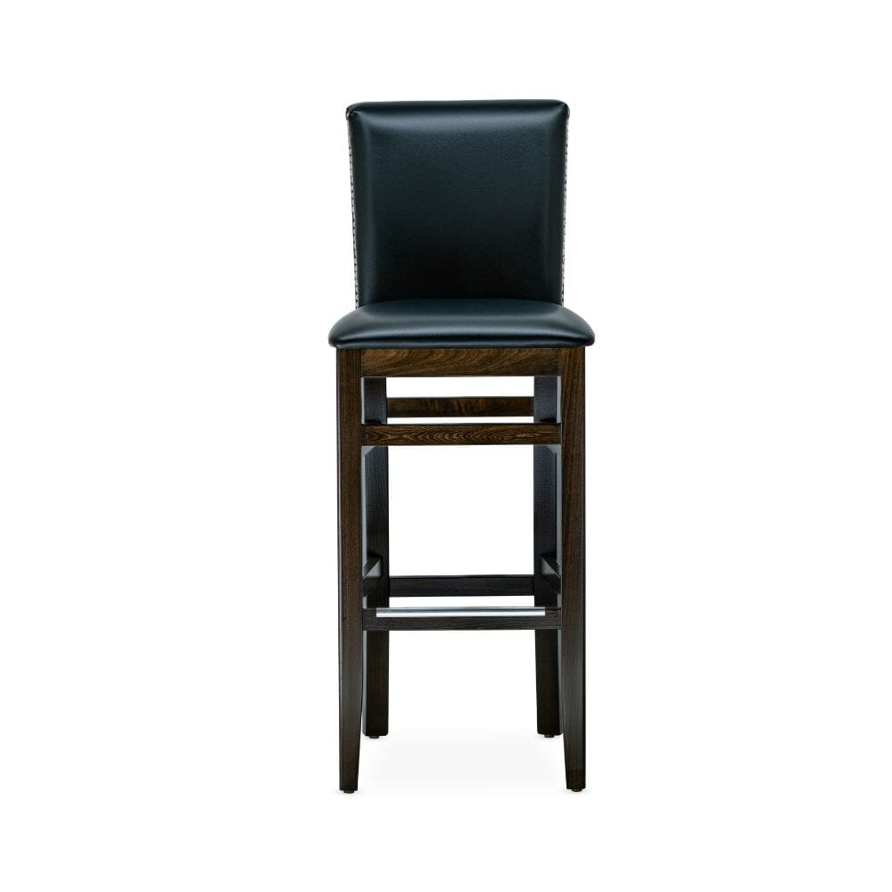 Fully Upholstered Magnolia Bar Stool with Nailhead Trim