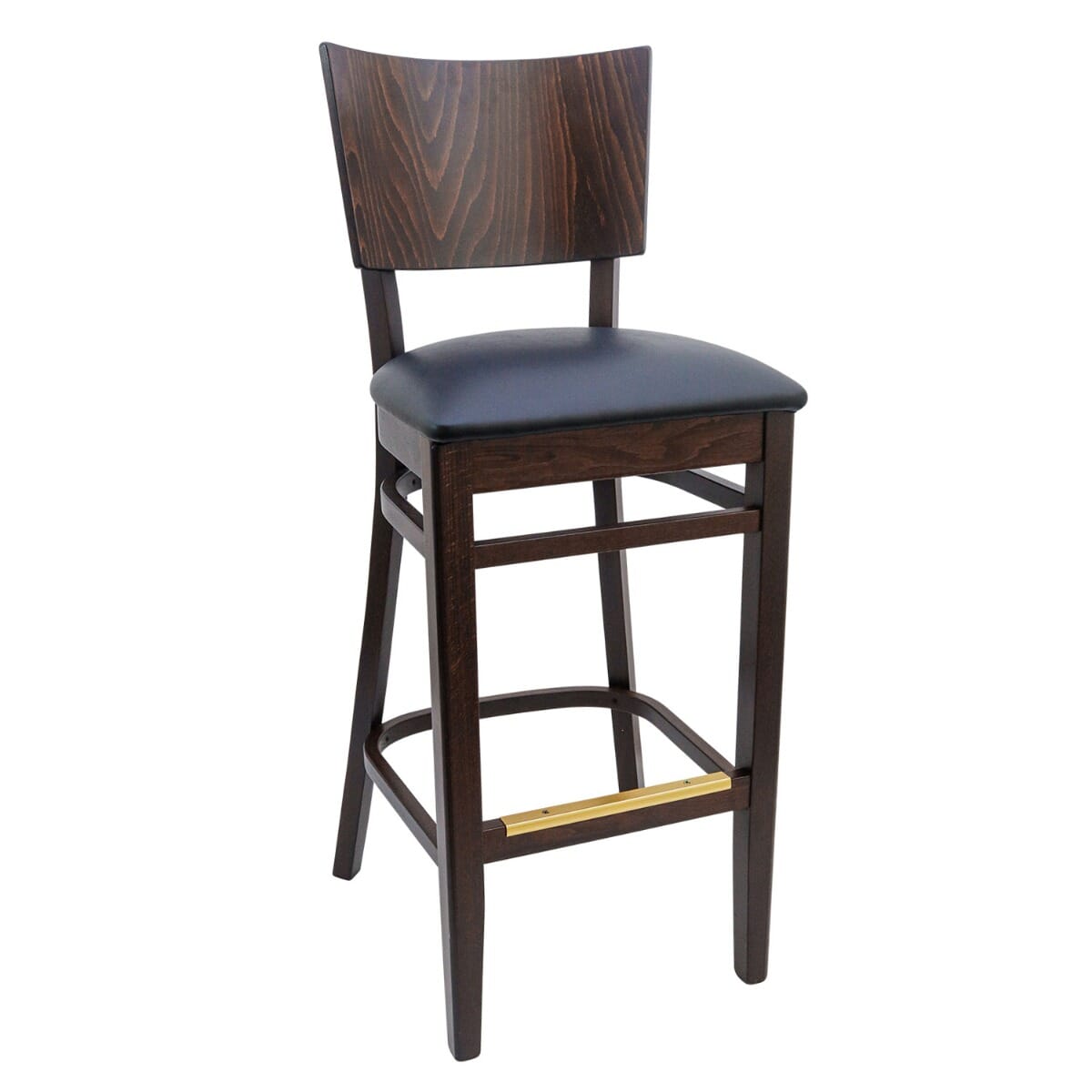 Square Back Solid Wood  Restaurant Bar Stool