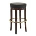 Backless Solid Wood Demi Bar Stool in Walnut