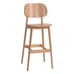 Lola European Beech Wood Commercial Bar Stool in Natural