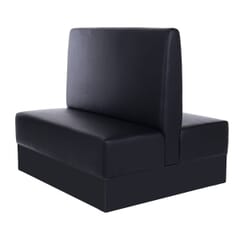 Quick Ship Restaurant Double Booth with a Black Wood Base