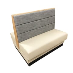 Three Horizontal Channel Back Booth