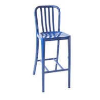 Blue Vertical Patio Aluminum Barstool