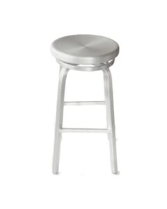 Backless Aluminum Swivel Outdoor Patio Stool - Counter Height 