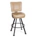 Thayer Custom Restaurant Bucket Bar Stool with Black Steel Frame