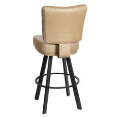 Thayer Custom Restaurant Bucket Bar Stool with Black Steel Base