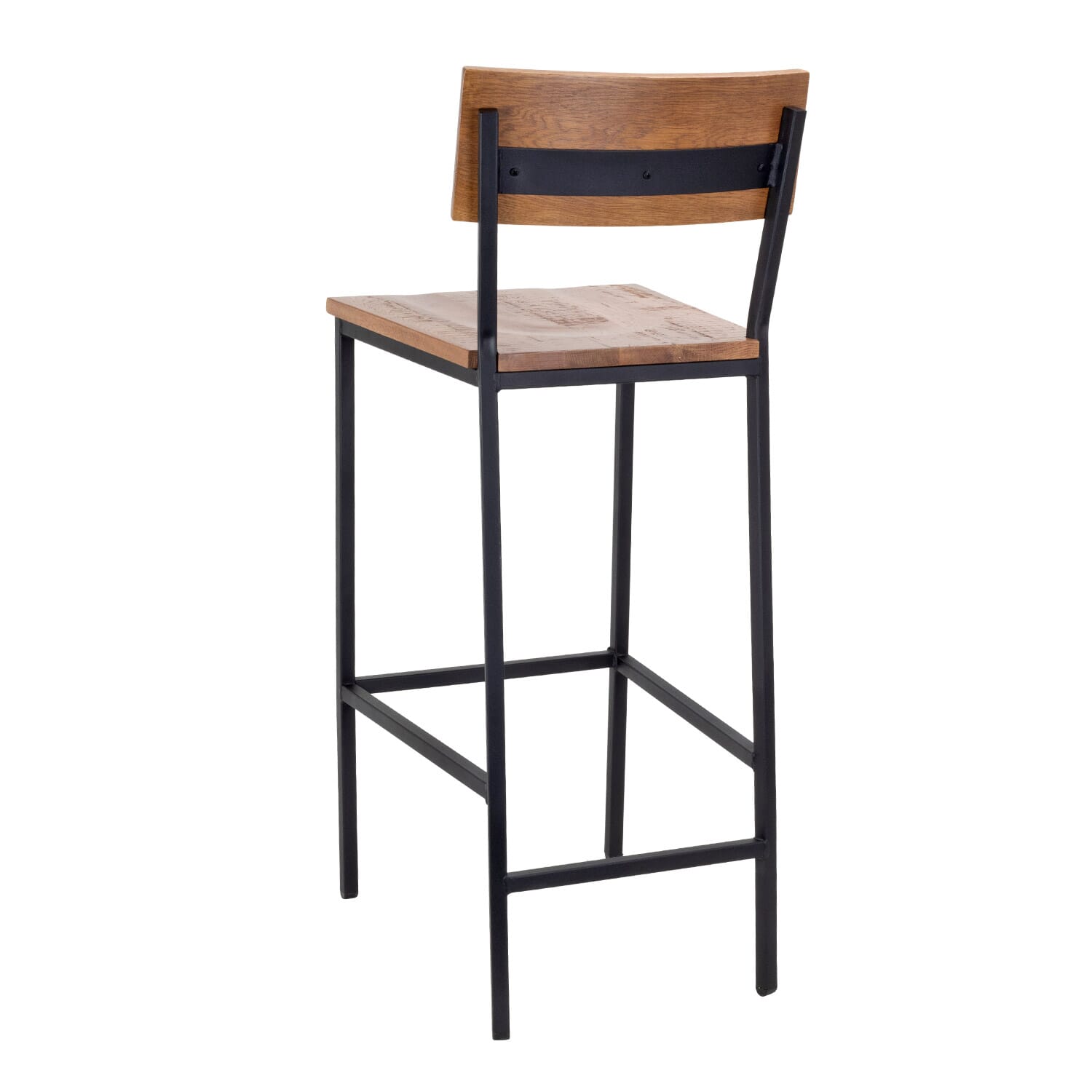 metal and oak bar stools