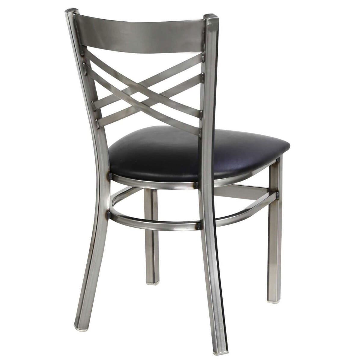 Distressed Clear Coat Double Cross Back Side Chair