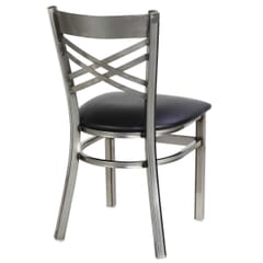 Distressed Clear Coat Double Cross Back Side Chair
