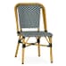 front corner view of commercial Black/White bamboo chair