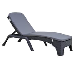 Roma Outdoor Resin Sun Lounger in Dark Grey