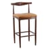 Upholstered Antique Look Elm Wood Bar Stool