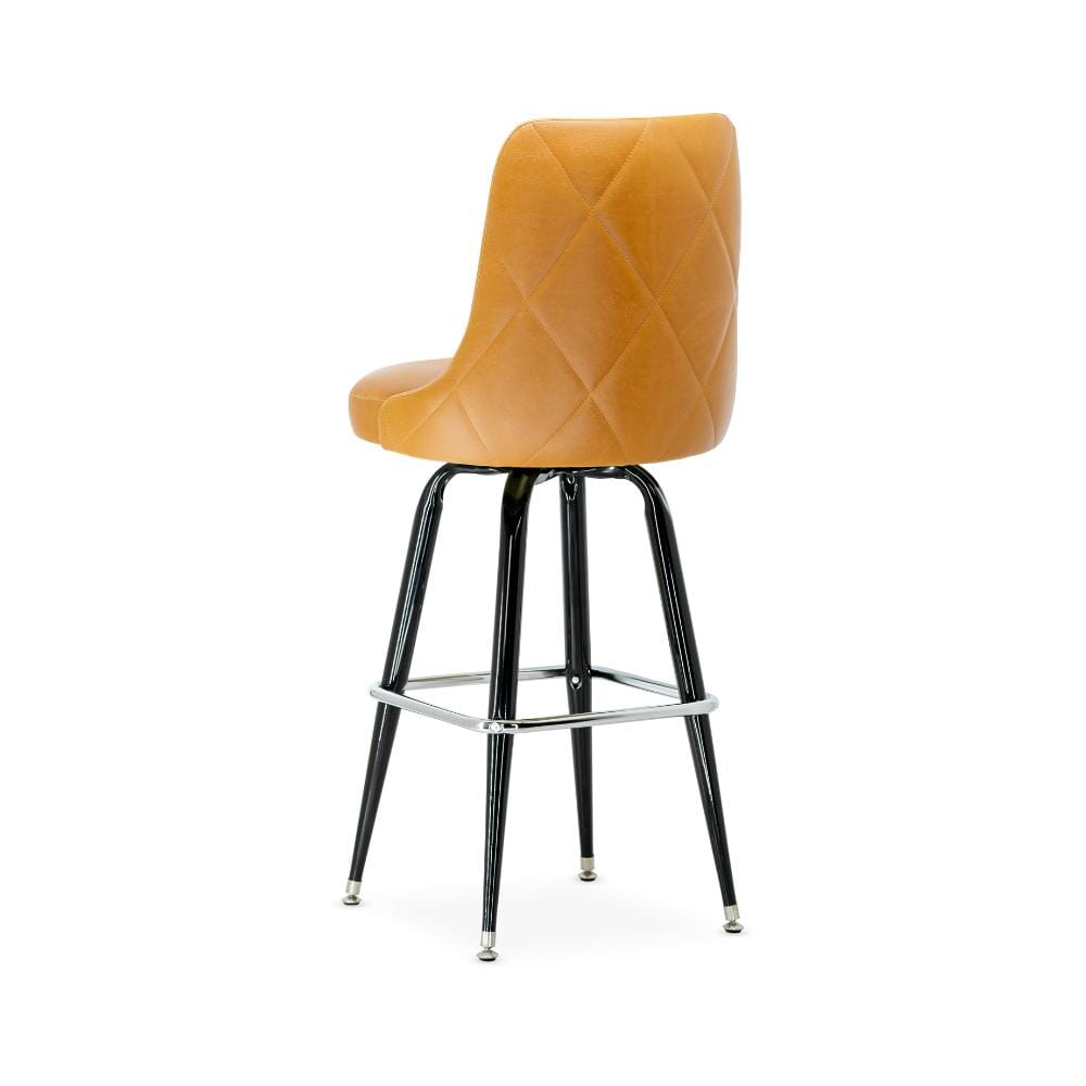 Finn Metal Bar Stool with Upholstered Seat