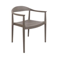 Stackable Resin Restaurant Indoor/Outdoor Chair in Tan