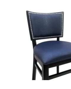 Solid Wood Square Back Restaurant Chair with Nailhead Trim 