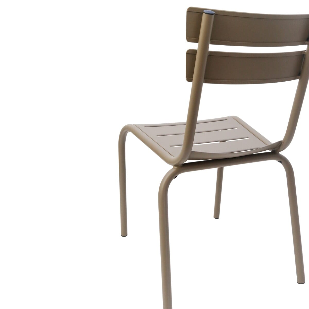 Stackable Aluminum Restaurant Side Chair in Tan