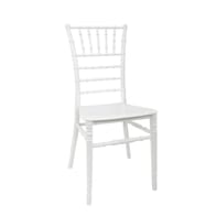 Stackable Chiavari Resin Ballroom Chair in White 