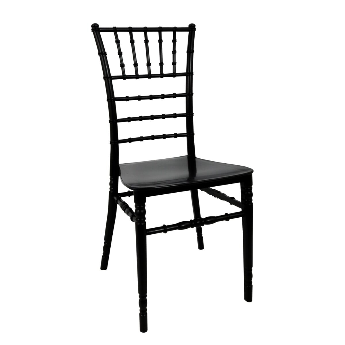 Stackable Chiavari Resin Ballroom Chair in Black