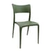Contemporary Resin Indoor/Outdoor Chair in Dark Green