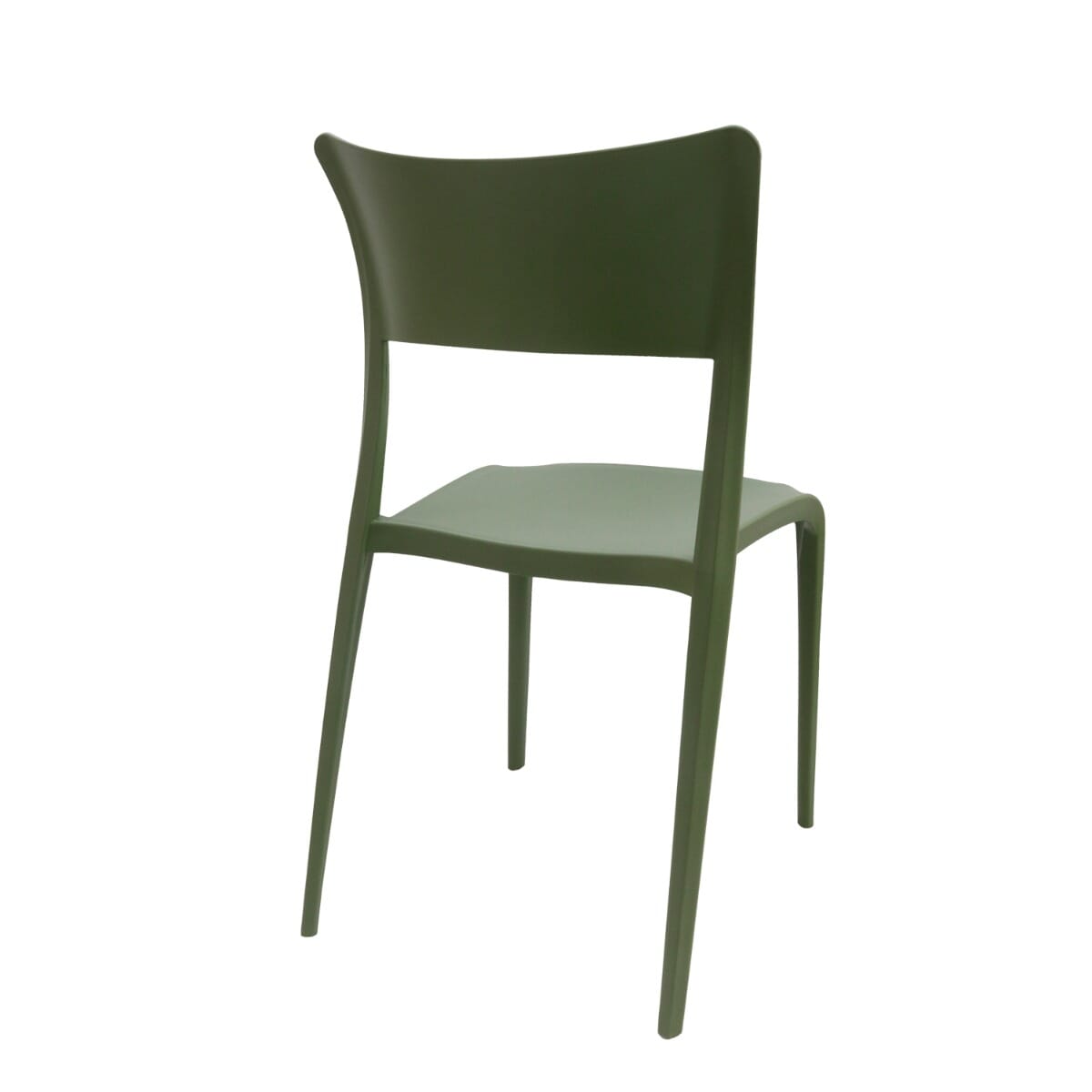 Contemporary Resin Indoor/Outdoor Chair in Dark Green 