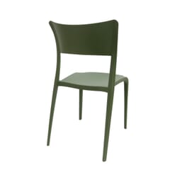 Contemporary Resin Indoor/Outdoor Chair in Dark Green