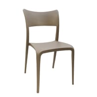 Contemporary Resin Indoor/Outdoor Chair in Brown 
