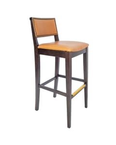 Fully Upholstered Signature Side Bar Stool with Nailhead Trim 