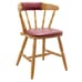 Upholstered Back Captain Mate Chair in Honey Oak (front)