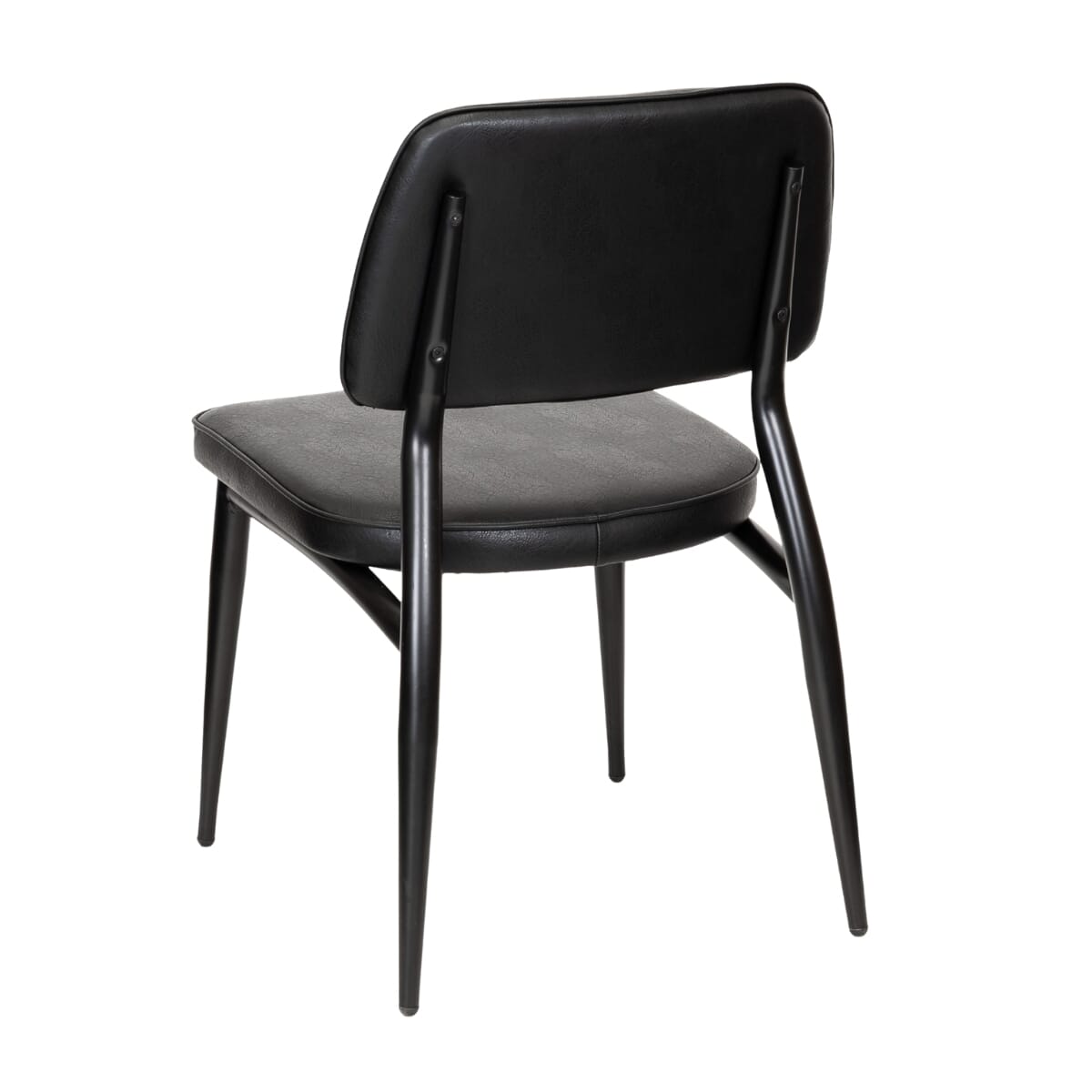 Adaline Fully Upholstered Black Metal Restaurant Chair