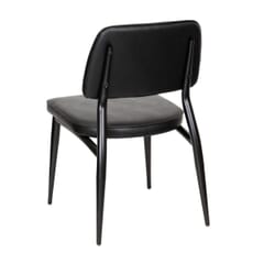Adaline Fully Upholstered Black Metal Restaurant Chair