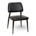 Adaline Fully Upholstered Black Metal Restaurant Chair