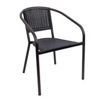 Stackable Aluminum Restaurant Chair With Resin Seat and Back