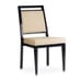Atticus Prefabricated Black Steel Frame Banquet Chair with Beige Vinyl