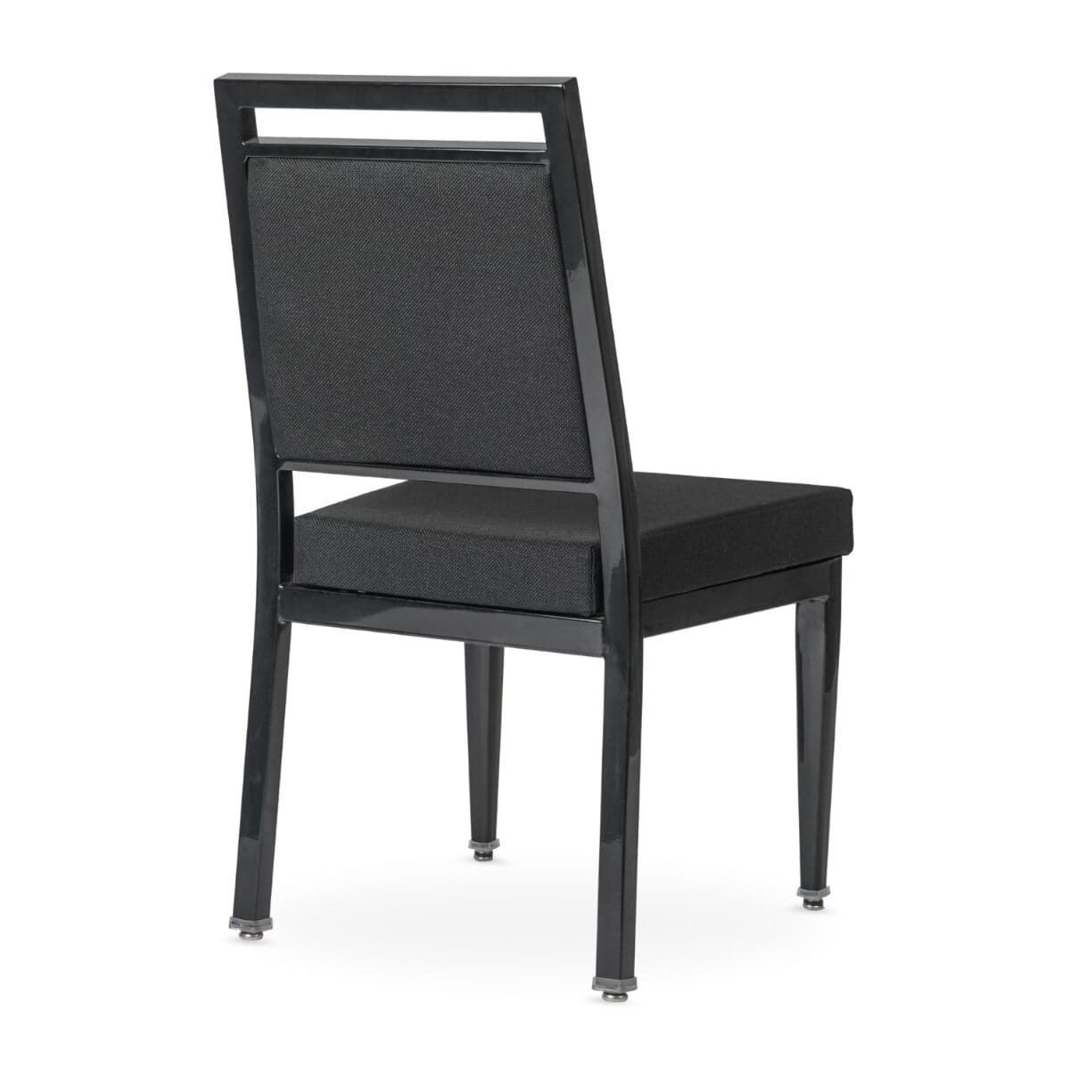 Atticus Prefabricated Black Steel Frame Banquet Chair with Fabric Upholstery