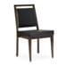Atticus Prefabricated Brown Steel Frame Banquet Chair in Black Vinyl