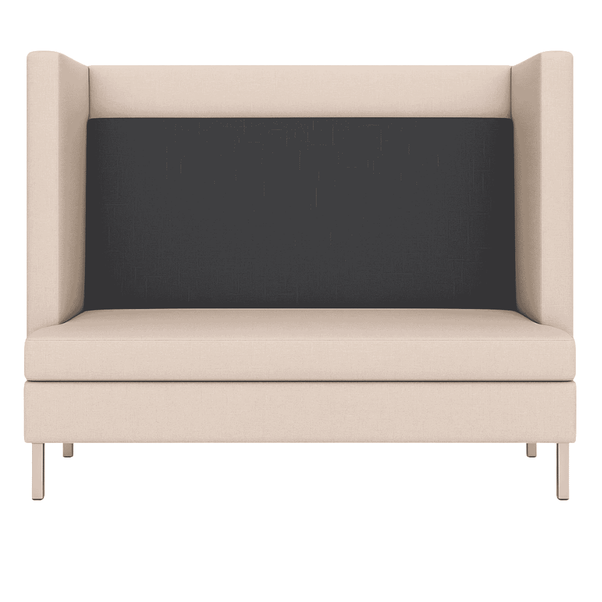 Marwyn High-Back Privacy Booth with Upholstered Wing Panels