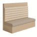 Solvi Restaurant Booth with Horizontal Channel Back & Wood Base