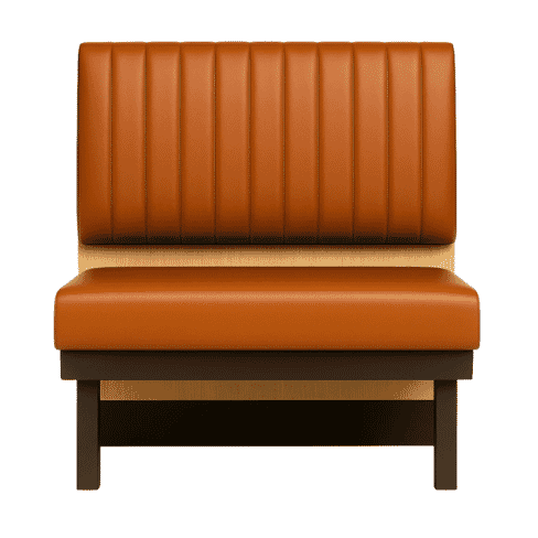 Nuvon Modern Retro Booth – Vertical Channel Tufted, Wood Frame