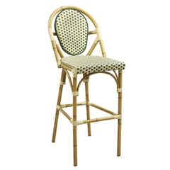 Aluminum Bamboo Look Barstool in Natural