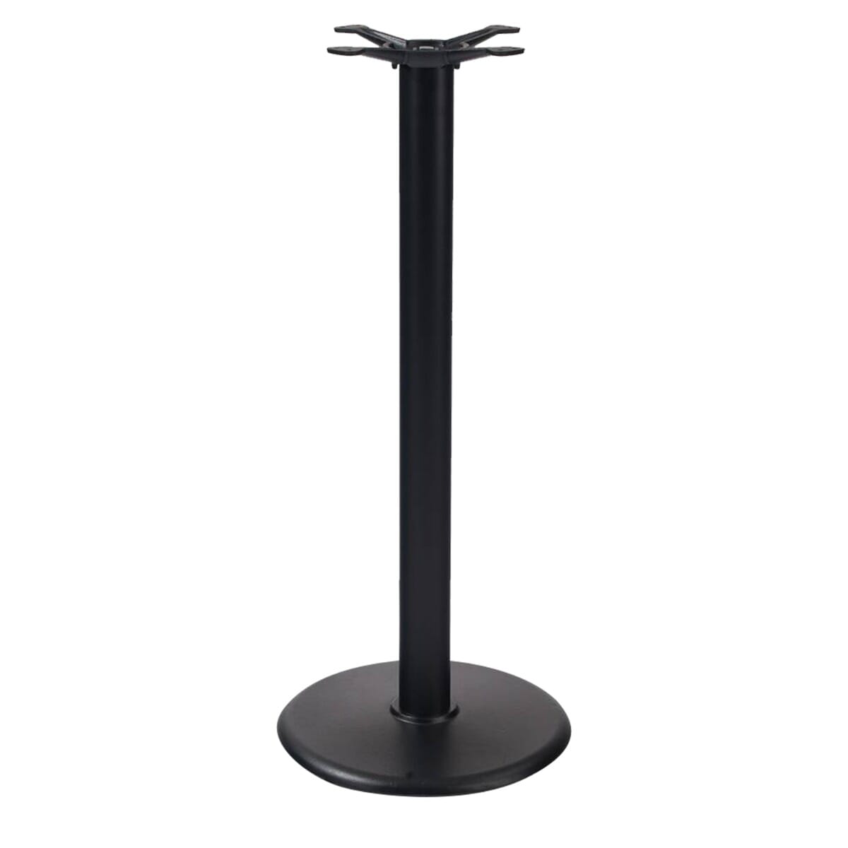 Round Black Powder Coated Cast Iron & Steel Table Base (24