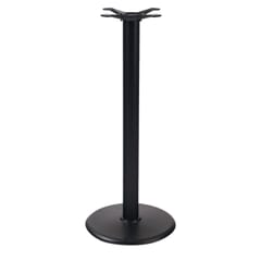Round Black Powder Coated Cast Iron & Steel Table Base (24