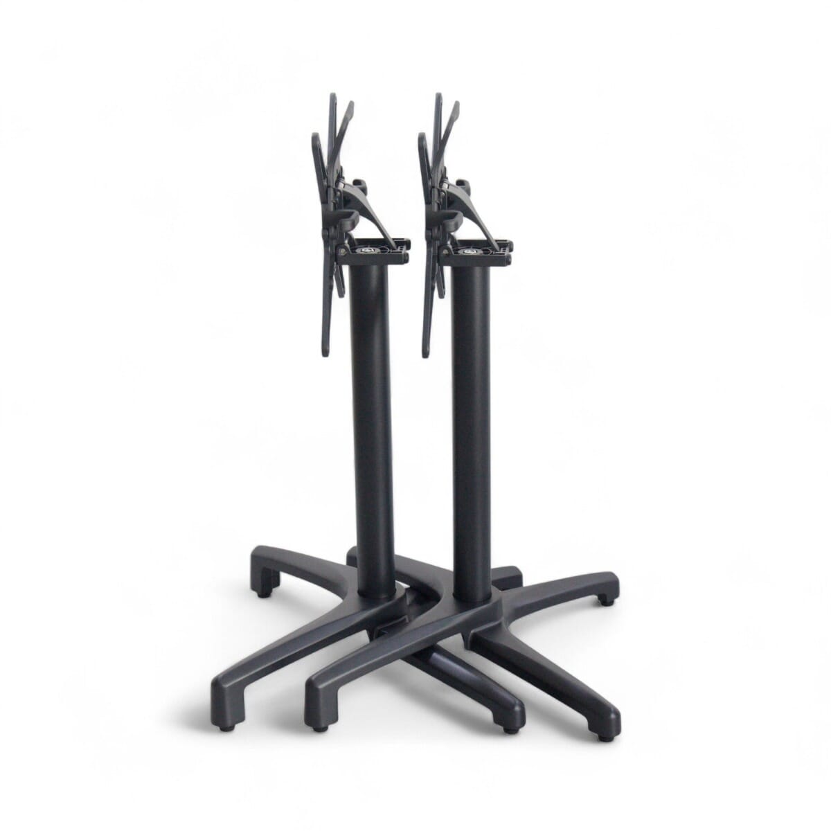 Black Self-Leveling Aluminum Indoor/Outdoor Restaurant Table Base