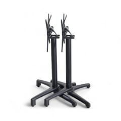 Black Self-Leveling Aluminum Indoor/Outdoor Restaurant Table Base