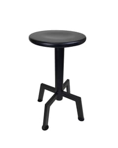 Backless Steel Restaurant Bar Stool with Round Solid Beechwood Seat