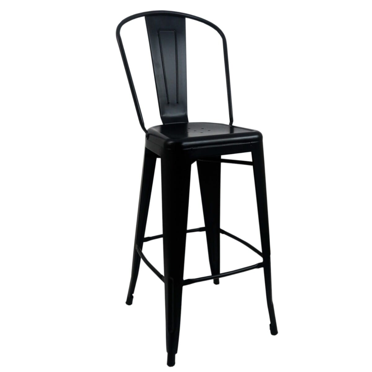 Indoor Steel Barstool - Black Finish