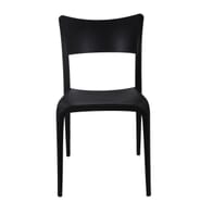 Contemporary Resin Indoor/Outdoor Chair in Black 