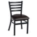 Metal Ladderback Side Chair in Gold Vein