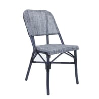 Aluminum Frame with Charcoal Look Outdoor Stackable Chair