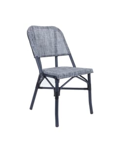 Aluminum Frame with Charcoal Look Outdoor Chair (Front)