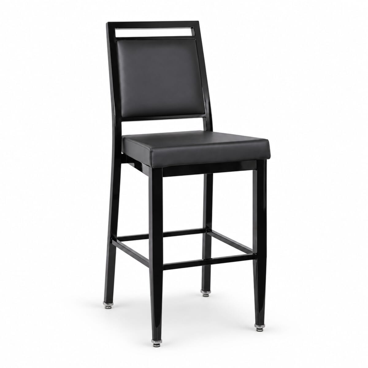 Atticus Prefabricated Black Steel Frame Banquet Bar Stool
